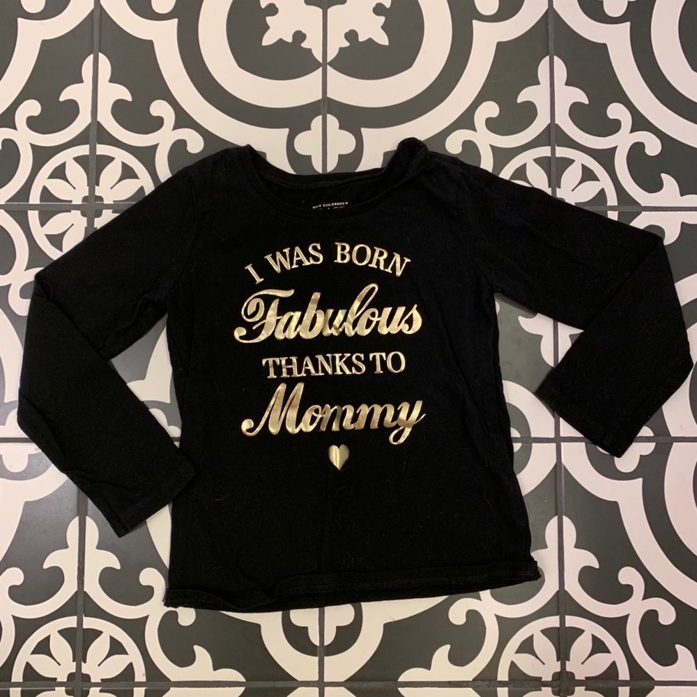 TCP Born Fabulous Black Long Sleeve Shirt
